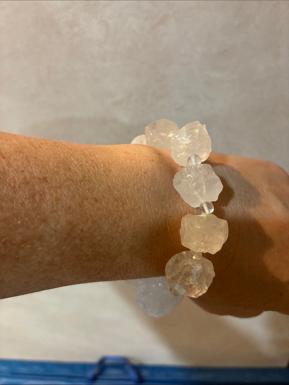 Raw Clear Quartz Crystal Stretch Bracelet
